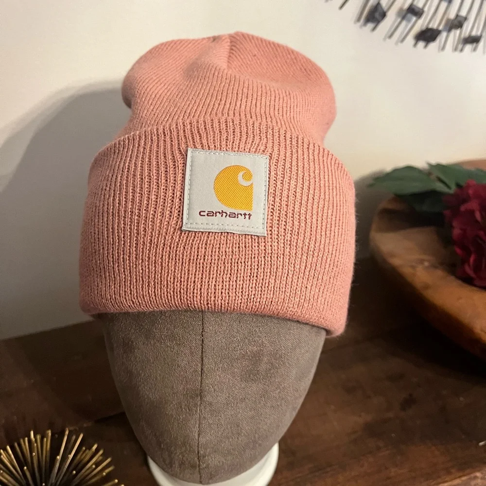 Carhartt Dusty Pink Knit Cuffed Beanie One Size